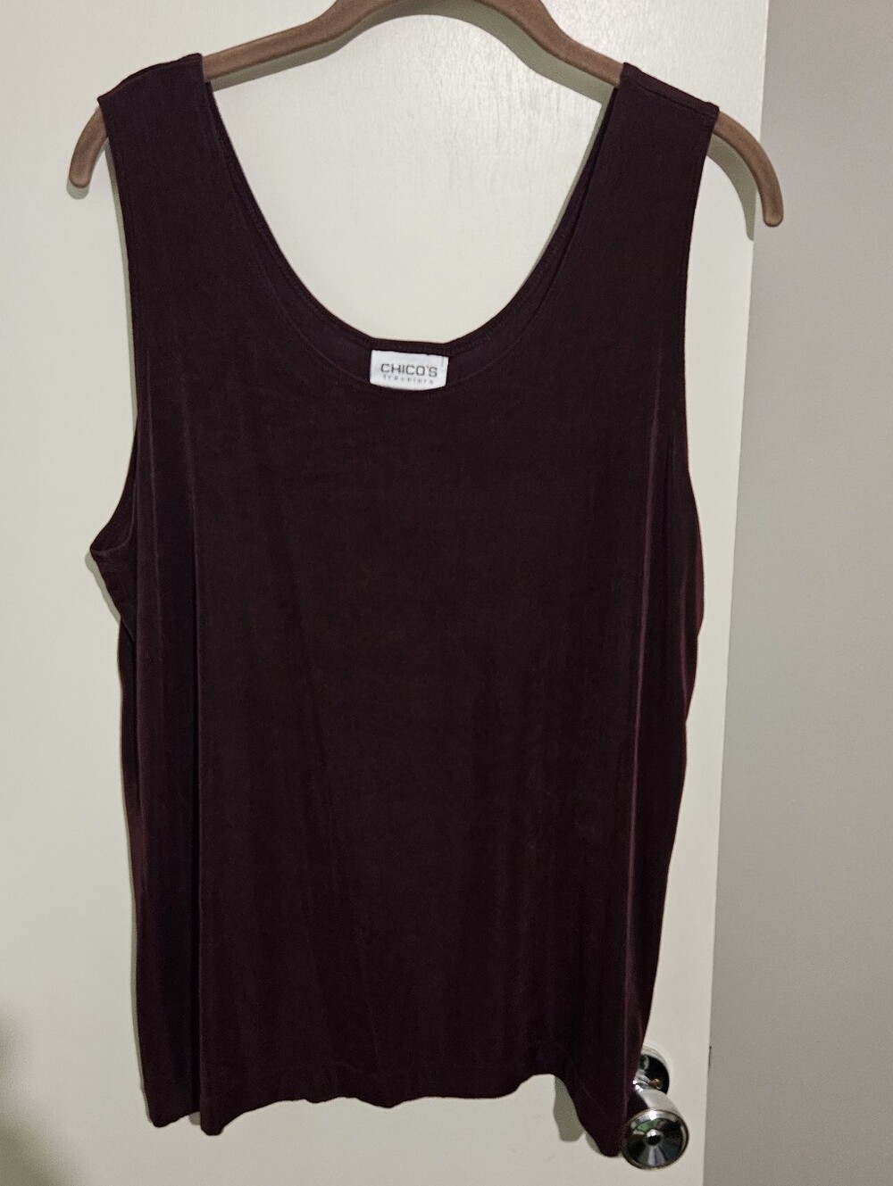 Chico's Deep Burgundy Scoop Tank